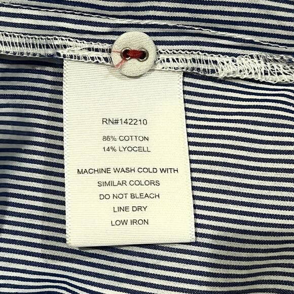 Mersea Dress Womens Medium Blue White Stripe Essential Shirt Dress - Picture 12 of 14